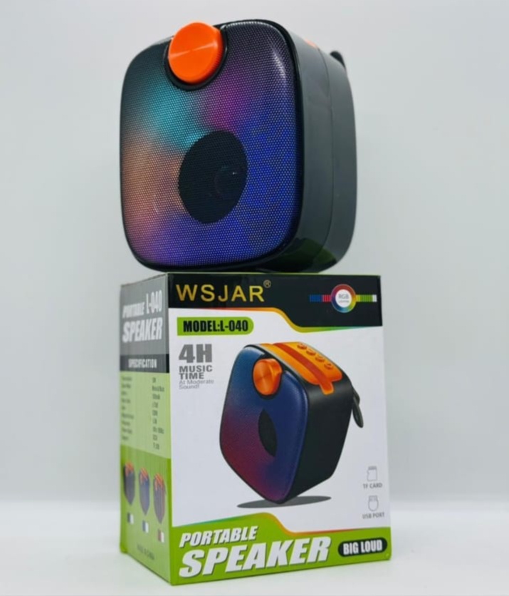 صب وسماعة بلوتوث محمول WSJAR L-040 مع إضاءة RGB