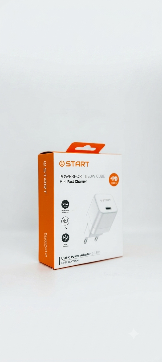 رأس شاحن سريع ستارت ST-303 ميني بقوة 30 واط بمخرج Type-C