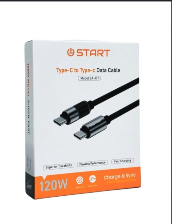 كابل شحن سريع ونقل بيانات START بقوة 120 واط من Type-C إلى Type-C