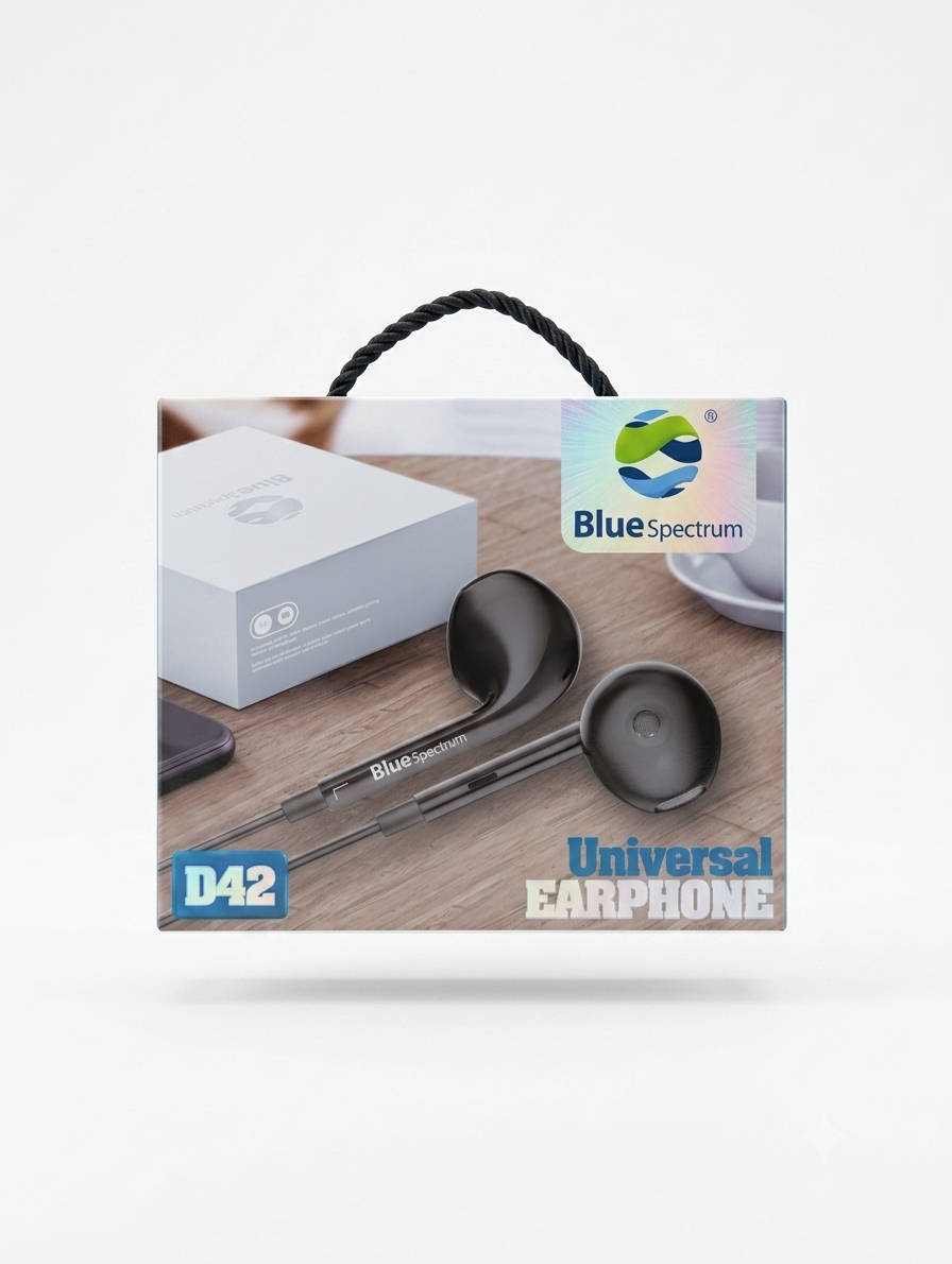 سماعة أذن سلكية بلو سبيكتروم بصوت ستريو نقي (موديل Blue Spectrum D42