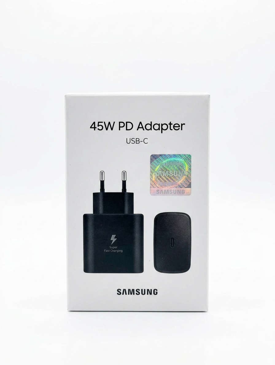 راس شاحن سامسونج (Adapter) بقدرة 45 واط بتقنية PD ومنفذ USB-C