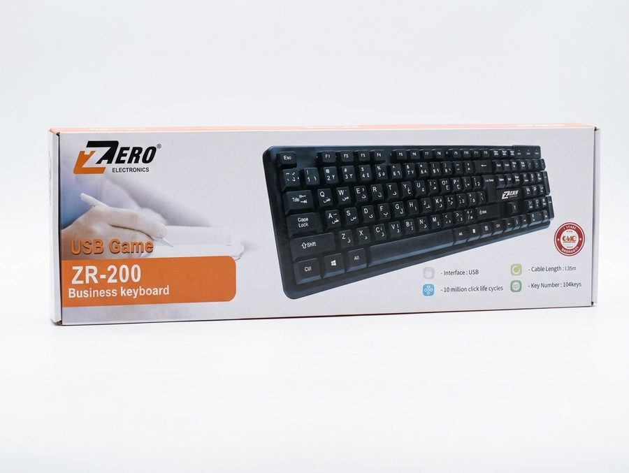 لوحة مفاتيح (Keyboard) للأعمال والألعاب من Aero موديل ZR-200